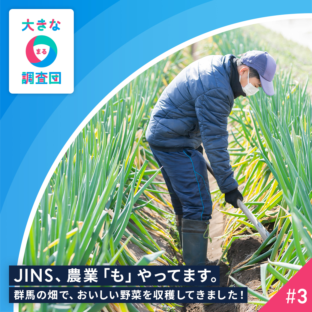 JINS、農業「も」やってます。群馬の畑で、おいしい野菜を収穫してきました!